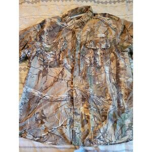 Camoflage Mens short sleeved button up shirt